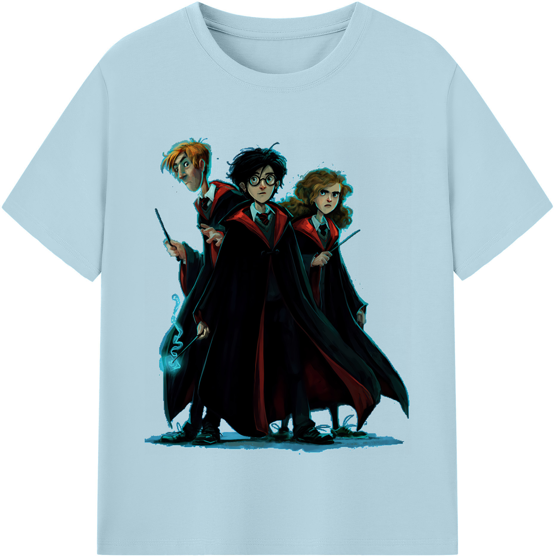（画像用） Harry Potter ハリー・ポッターシリーズ 綿100％半袖Tシャツ（フロントプリント）